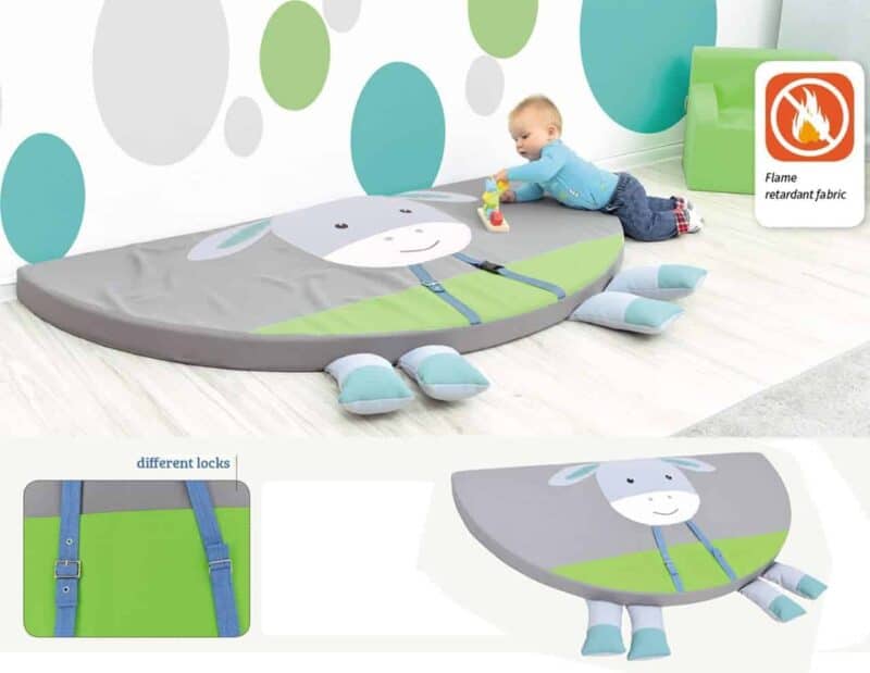 Donkey playmat with sensory elements