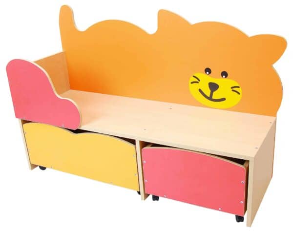 Cat Shaped Cabinet With Functional Containers On Wheels