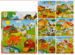 Wooden 6 sided Blocks 16pcs