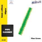 Pipe Cleaner - 0.6cm x 30cm x 48pcs - fluo green