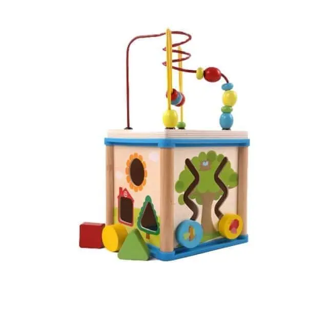 Wooden learning cube