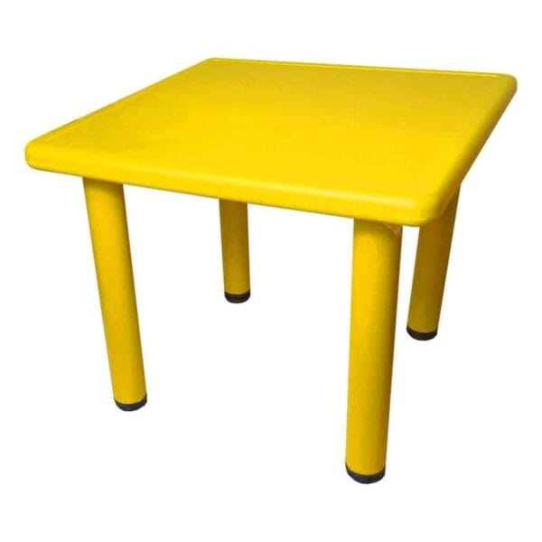 Plastic Square table 60x60cm - Yellow