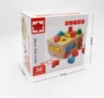 Wooden pull numbers and shapes sorter toy