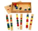Wooden beads sequencing toy