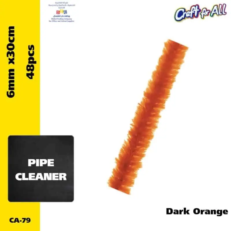 Pipe cleaner - 0. 6cm x 30cm x 48pcs - dark orange
