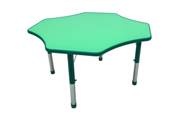 Wooden Adjustable octagon table 120x37cm