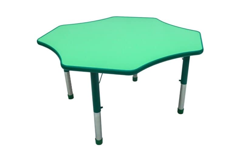Wooden adjustable octagon table 120x37cm