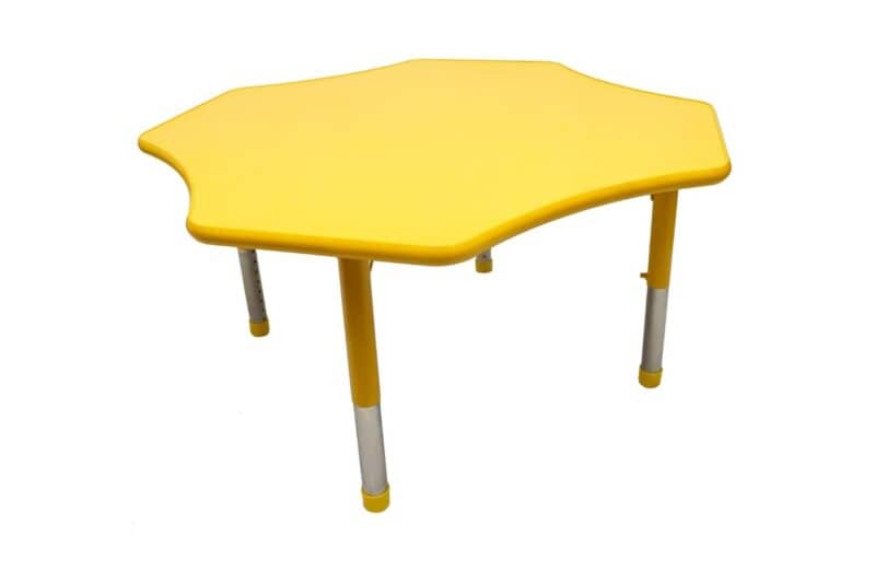 Wooden adjustable octagon table 120x37cm