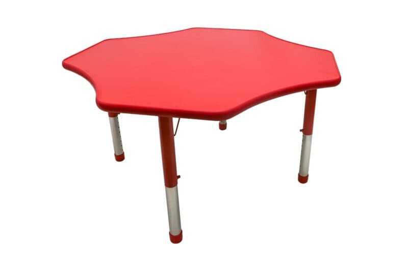 Wooden adjustable octagon table 120x37cm