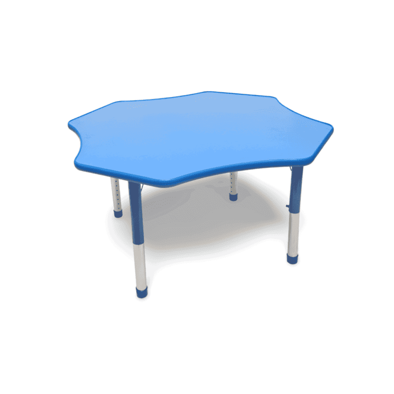 Wooden adjustable octagon table 120x37cm