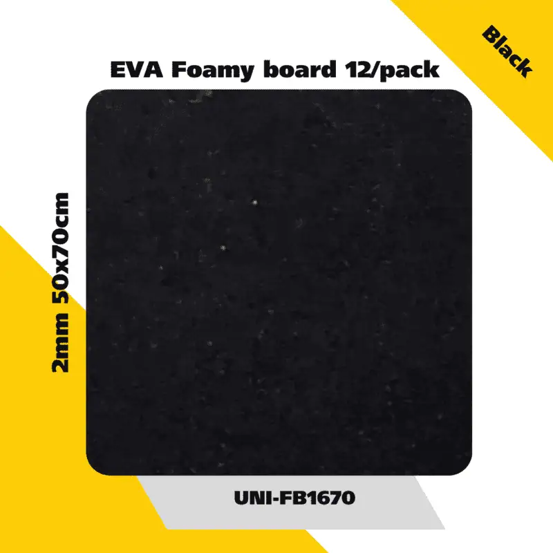 Eva foamy board  12/pack 2mm 50x70cm - black