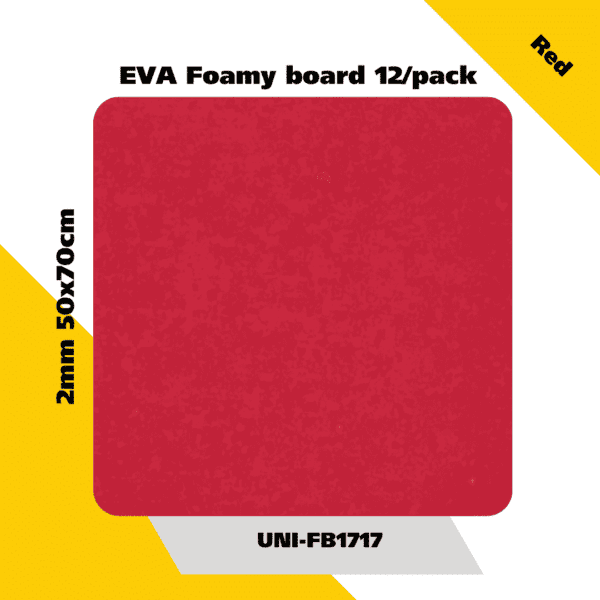 EVA Foamy board  12/pack 2mm 50x70cm - Red