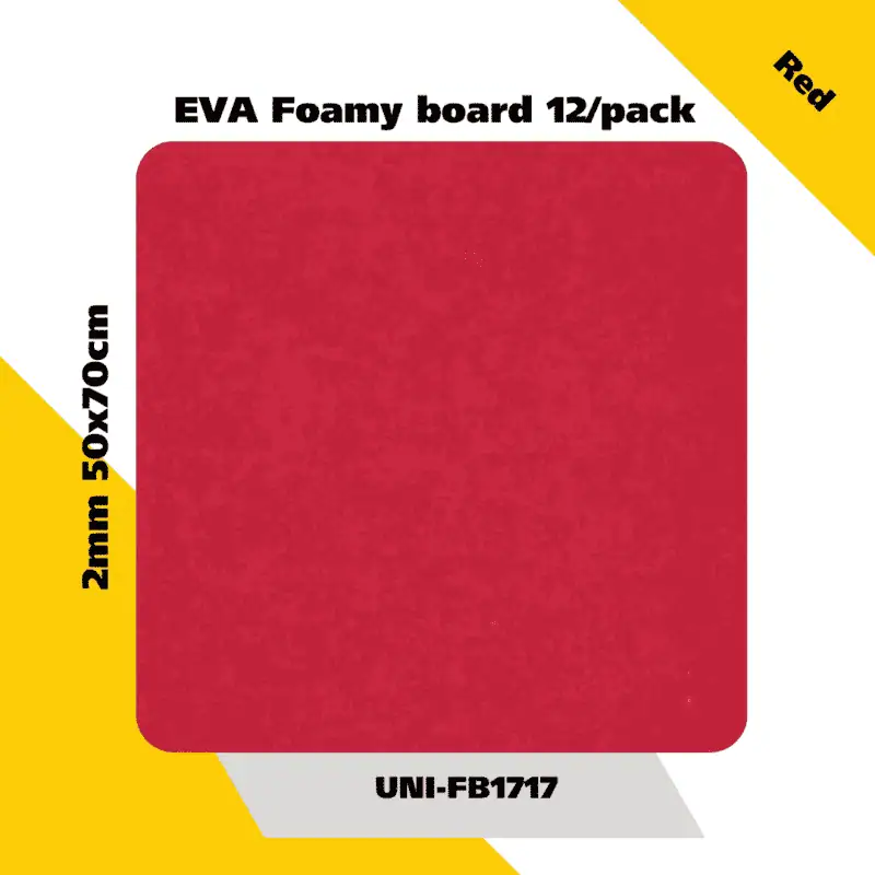 Eva foamy board  12/pack 2mm 50x70cm - red