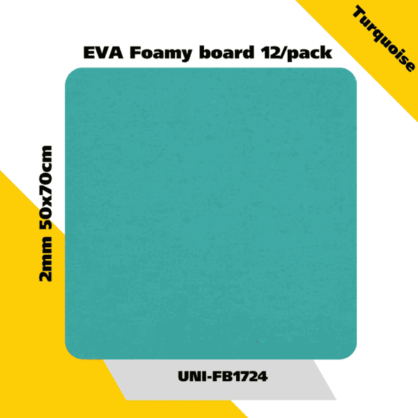 EVA Foamy board  12/pack 2mm 50x70cm - Turquoise