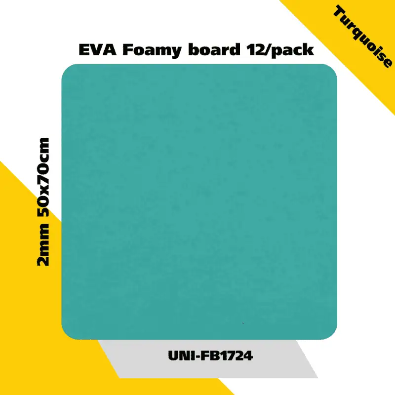 Eva foamy board  12/pack 2mm 50x70cm - turquoise