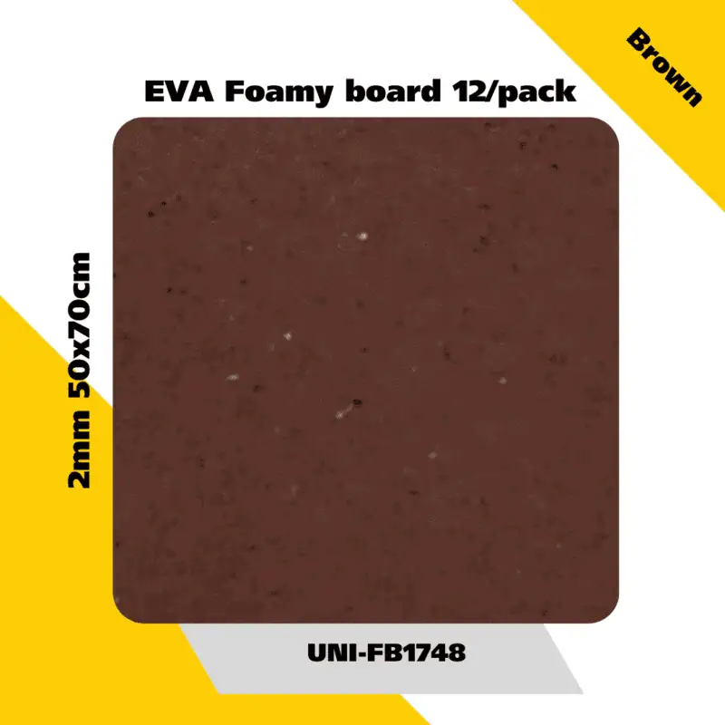 Eva foamy board  12/pack 2mm 50x70cm - brown