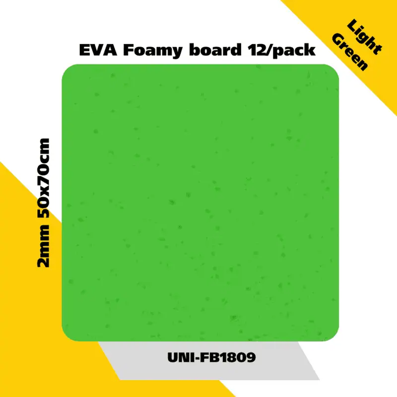 Eva foamy board  12/pack 2mm 50x70cm - light green