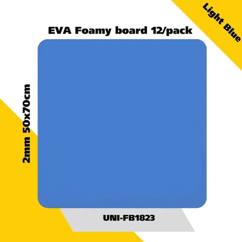 Eva foamy board  12/pack 2mm 50x70cm - light blue