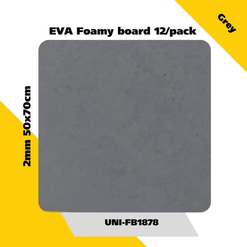 Eva foamy board  12/pack 2mm 50x70cm - grey