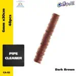 Pipe Cleaner - 0.6cm x 30cm x 48pcs - Dark brown