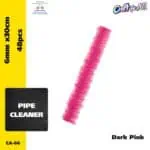 Pipe Cleaner - 0.6cm x 30cm x 48pcs - Dark Pink