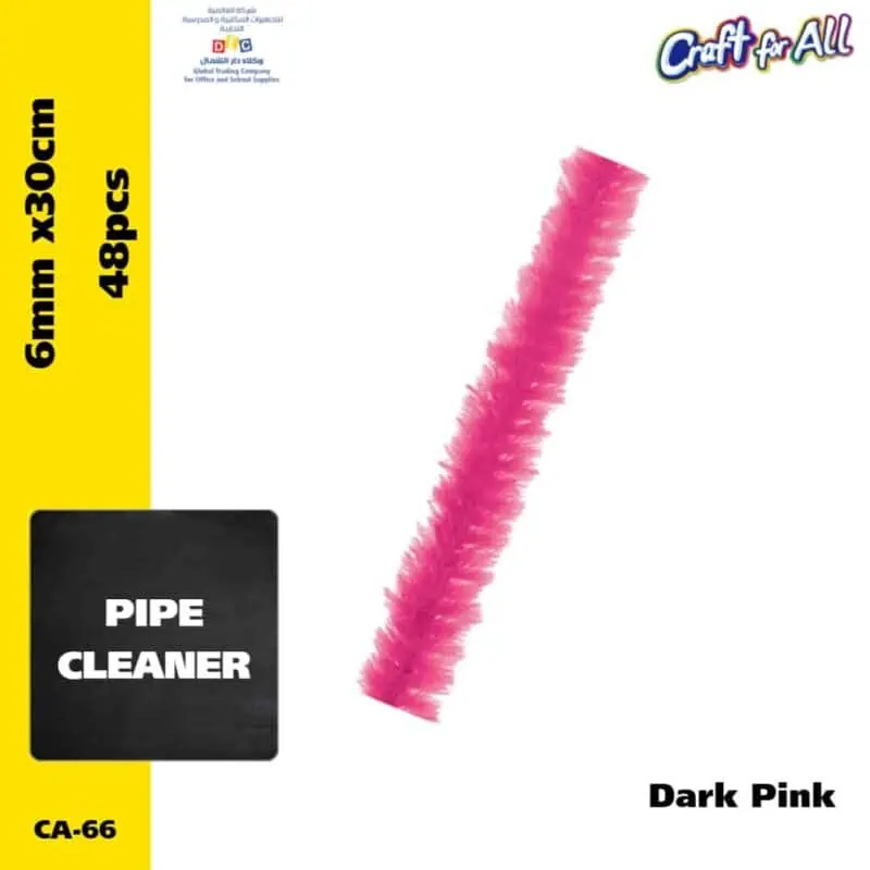 Pipe cleaner - 0. 6cm x 30cm x 48pcs - dark pink