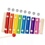 Wooden xylophone with 2 sticks