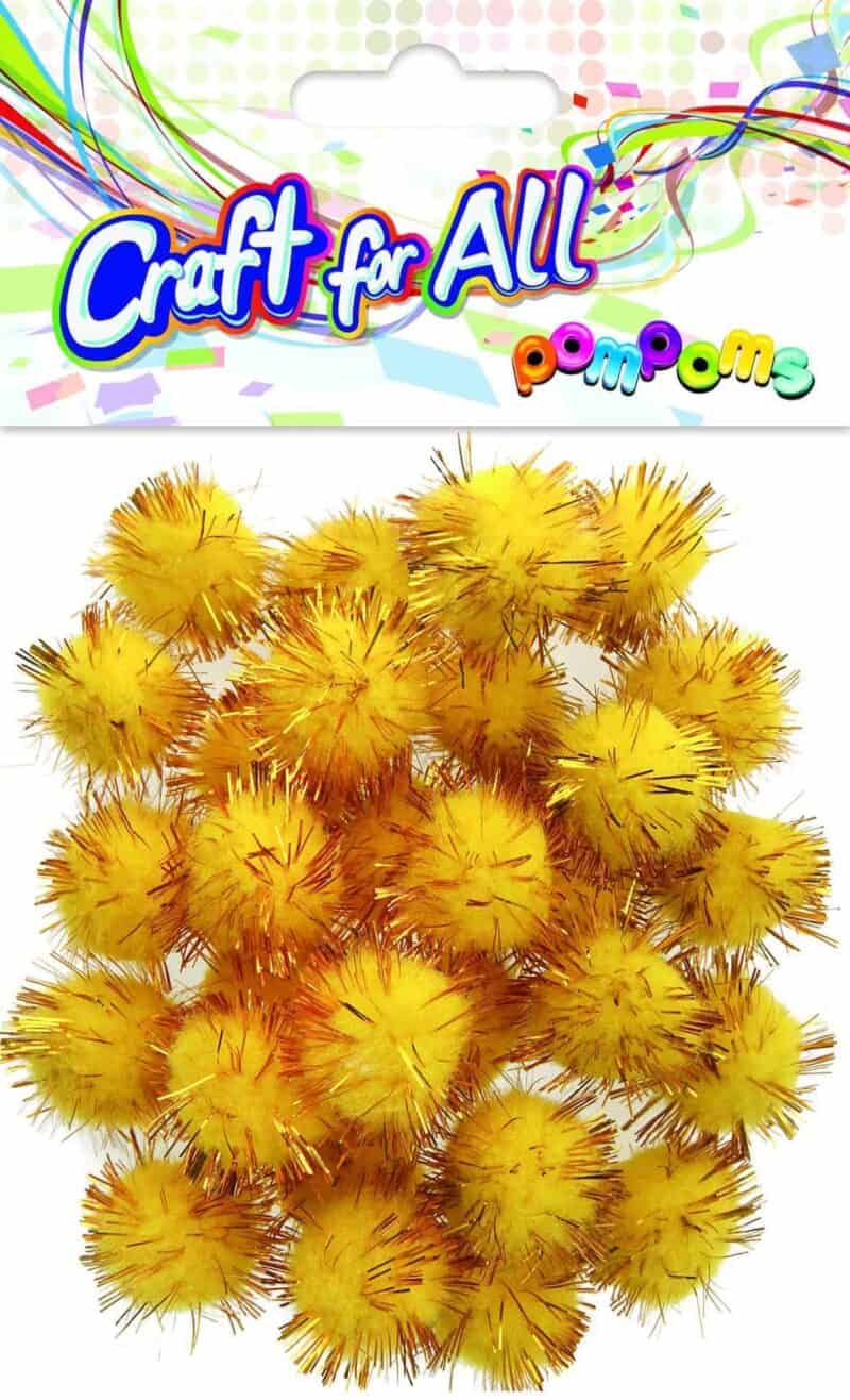 Glitter pompom - 20 mm x 30 pcs