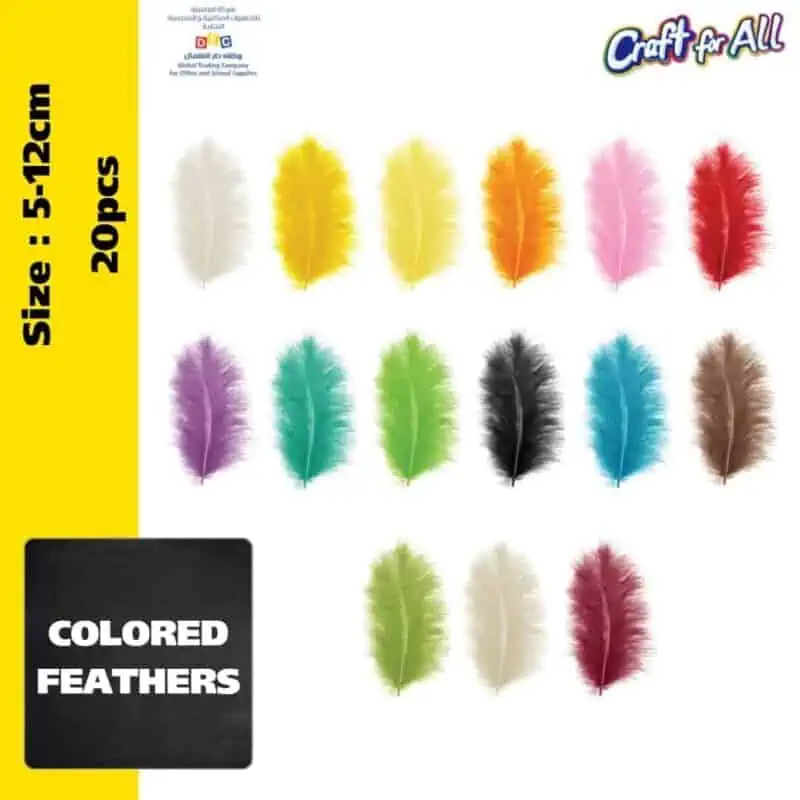 Colored feathers  5-12cm