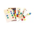 Wooden beads sequencing toy