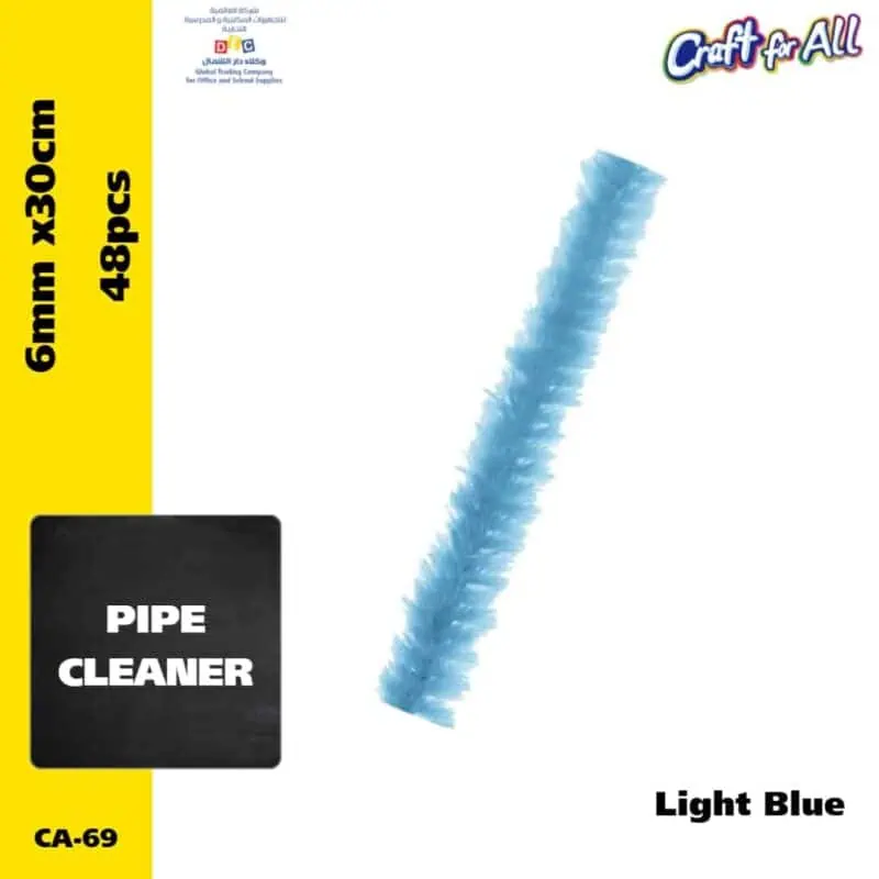 Pipe cleaner - 0. 6cm x 30cm x 48pcs - light blue