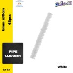 Pipe Cleaner - 0.6cm x 30cm x 48pcs - White