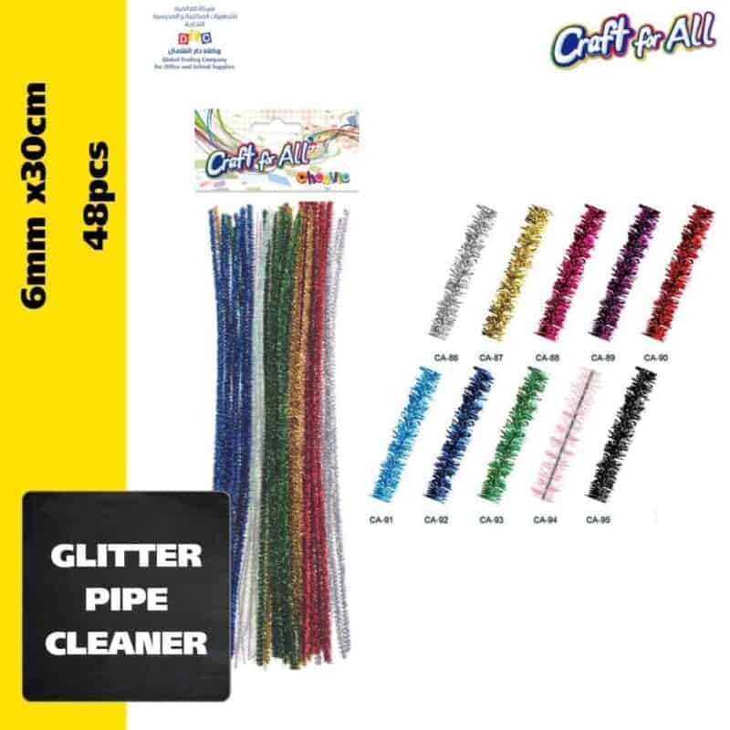 Glitter pipe cleaner - 0. 6cm x 30cm x 48pcs