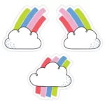 Rainbow Skies (Rainbow Doodles) 3"Calendar Days