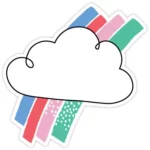 Rainbow Skies  (Rainbow Doodles) 6" Designer Cut-Outs