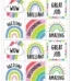 Rainbow doodles reward stickers (rainbow doodles)