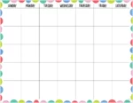 Calendar (Rainbow Doodles) Chart