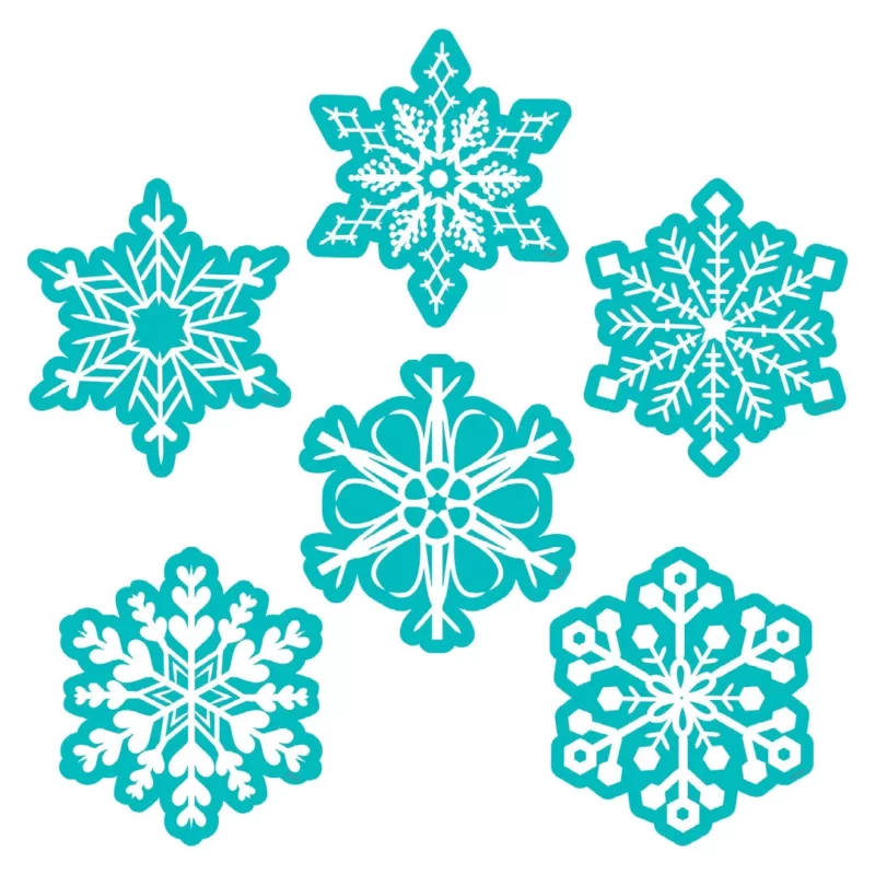 Snowflakes 6" designer cut-outs