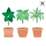 Potted Plants (Positively Plants) 6" Designer Cut-Outs
