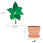 Potted Plants (Positively Plants) 6" Designer Cut-Outs
