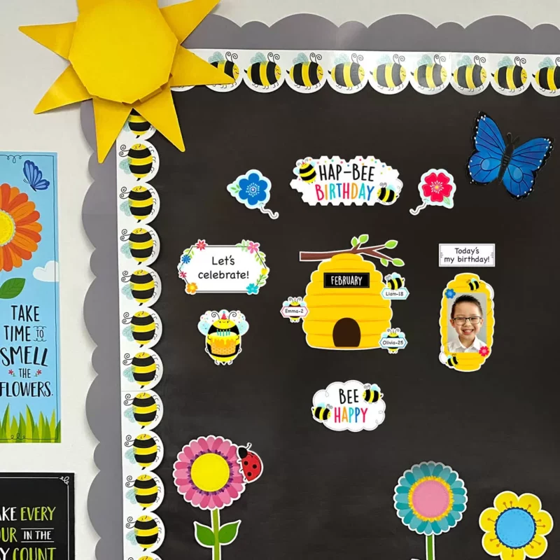 Birthday bees (busy bees) mini bulletin board