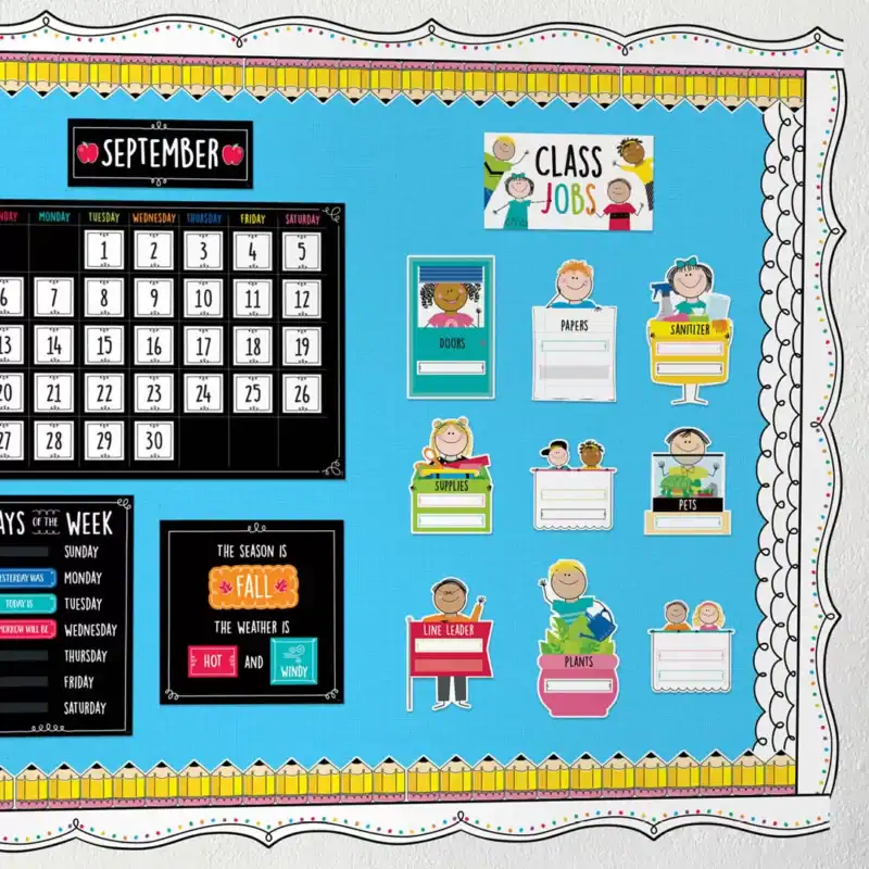 Class Jobs (Stick Kids) Mini Bulletin Board
