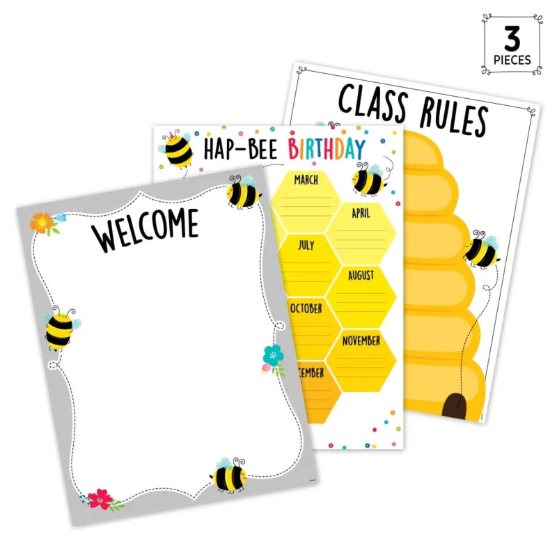Busy bees classroom essentials 3-chart pack chart