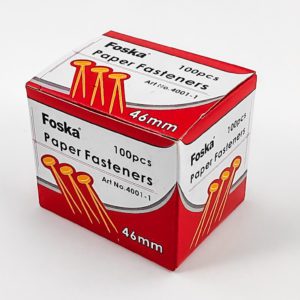 Pack of 100 Paper Fasteners 46mm - Butterfly Clips