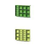 Wood Storage Cabinet for articles 15 Compartments