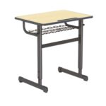 Student Desk with Adjustable Height with mesh basket