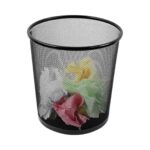 Foska - Metal Mesh Large Round Office Dustbin 29.5x34.5cm