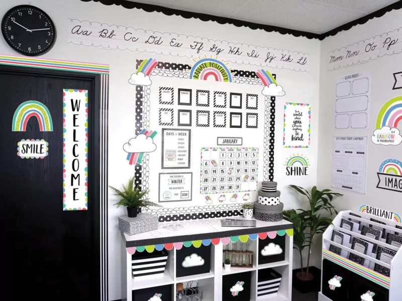 Rainbow stripes (rainbow doodles, ez border)