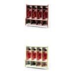 Wood Preschool Locker 4-Section