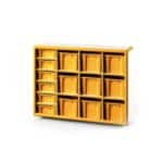 Wood Storage Cabinet for articles 15 Compartments